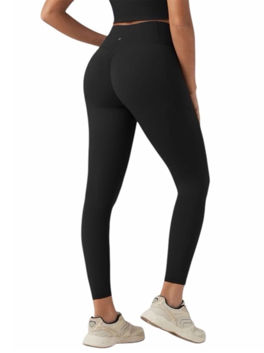 Halara Leggings Black High Waisted Scrunch Butt Pockets 7/8 25” inseam Large NEW
